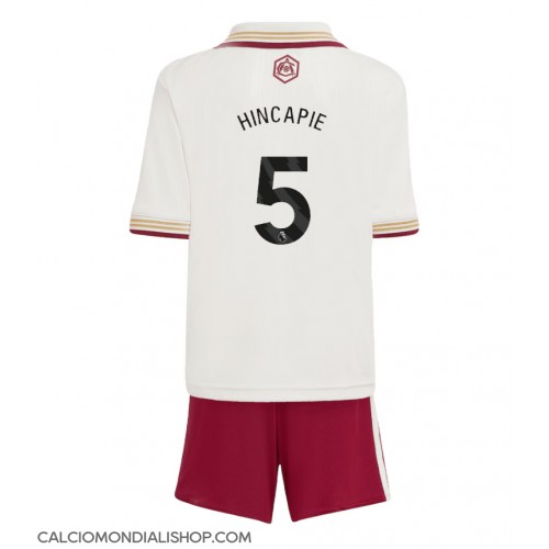 Maglie da calcio Arsenal Piero Hincapie #5 Terza Maglia Bambino 2025-26 Manica Corta (+ Pantaloni corti)